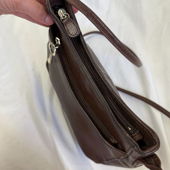 FOSSIL Vintage Baguette Purse Leather Brown Y2K Crossbody Bag Key Classic - Picture 4 of 14